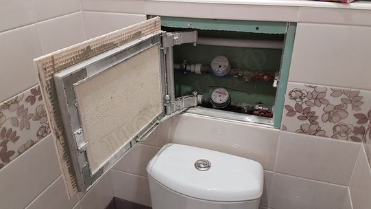 Люк под плитку Нажимной Секрет-Лайт 450*400 Люк под плитку Нажимной Секрет-Лайт 450*400