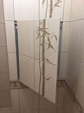 Люк под плитку Нажимной Секрет-Лайт 450*400 Люк под плитку Нажимной Секрет-Лайт 450*400