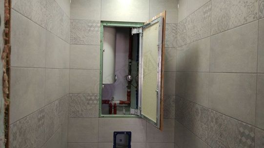 Люк под плитку Нажимной Секрет-Лайт 450*400 Люк под плитку Нажимной Секрет-Лайт 450*400